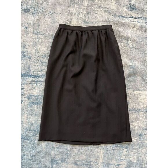 Arthur Chapnik Black Pencil Skirt w Pockets Size 8 - Picture 1 of 8